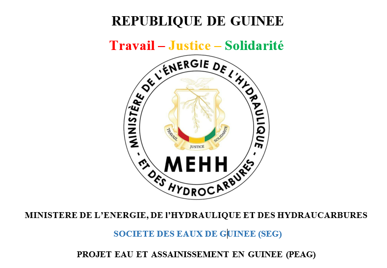 Annonce : Publication du Plan de Mobilisation des Parties Prenantes (PMPP) du Projet Eau et Assainissement en Guinée (PEAG)